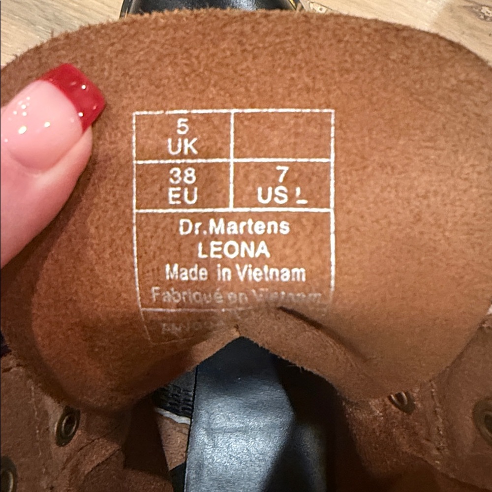 Dr. Martens Women's Leona Black Leather Platform Boot - Picture 5 of 13